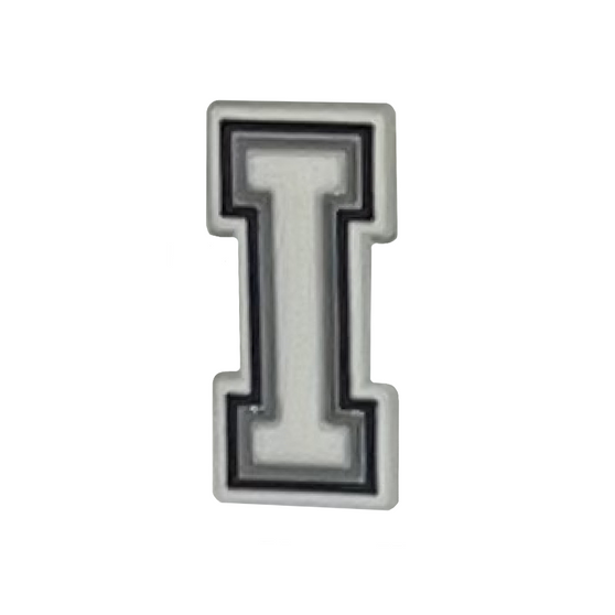 Letter I shoe charm