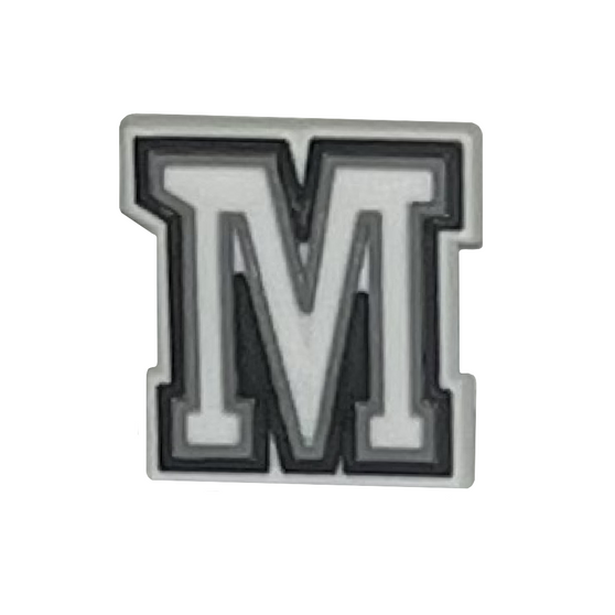 Letter M shoe charm