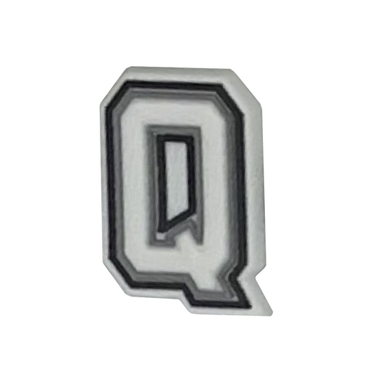 Letter Q shoe charm