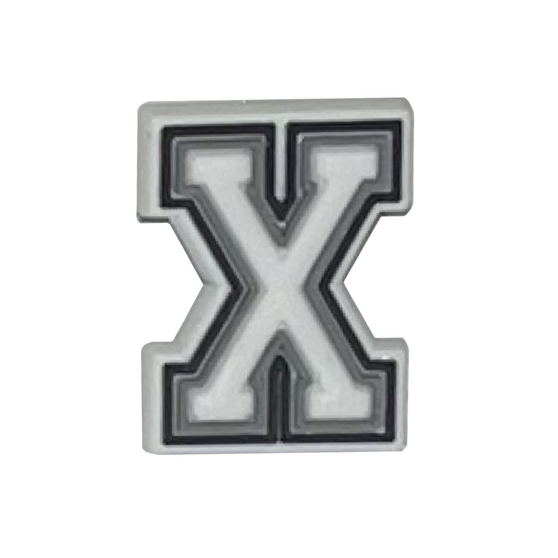 Letter X shoe charm