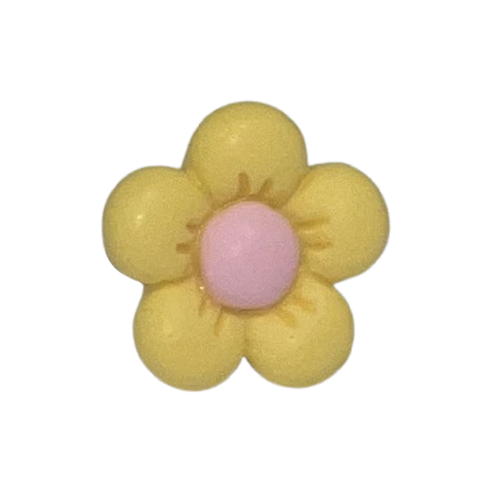 Yellow flower shoe charm