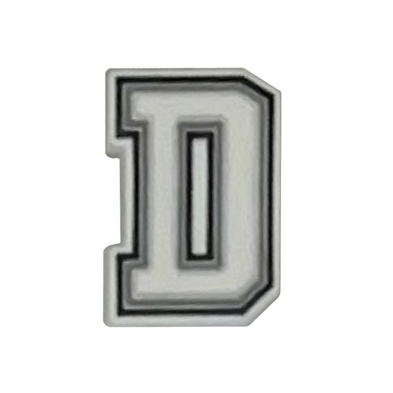 Letter D shoe charm