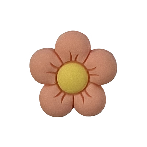 Pink flower shoe charm