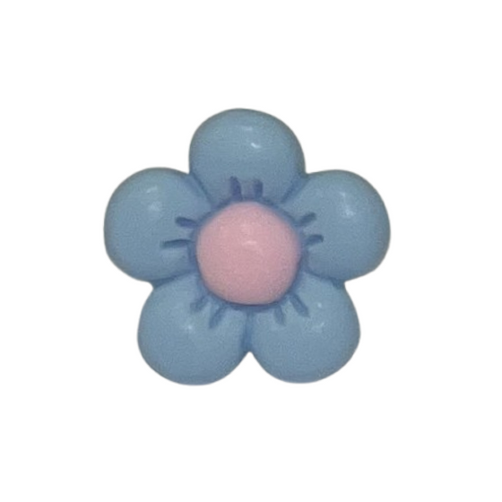 Blue flower shoe charm
