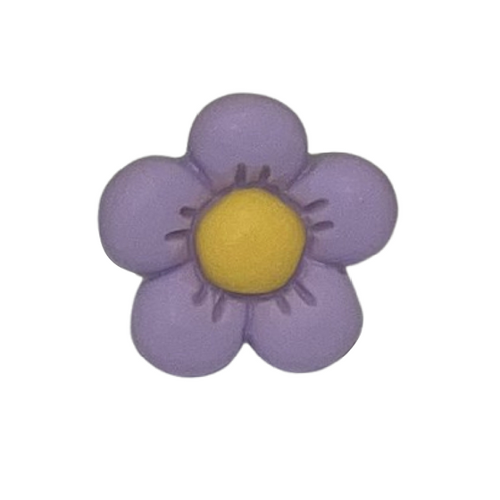 Purple flower shoe charm