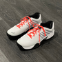 Black shoebeze on shoes