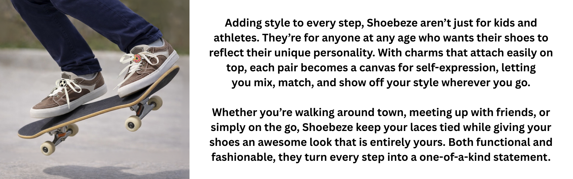 Shoebeze shoe charms for sneakers and shoelaces.