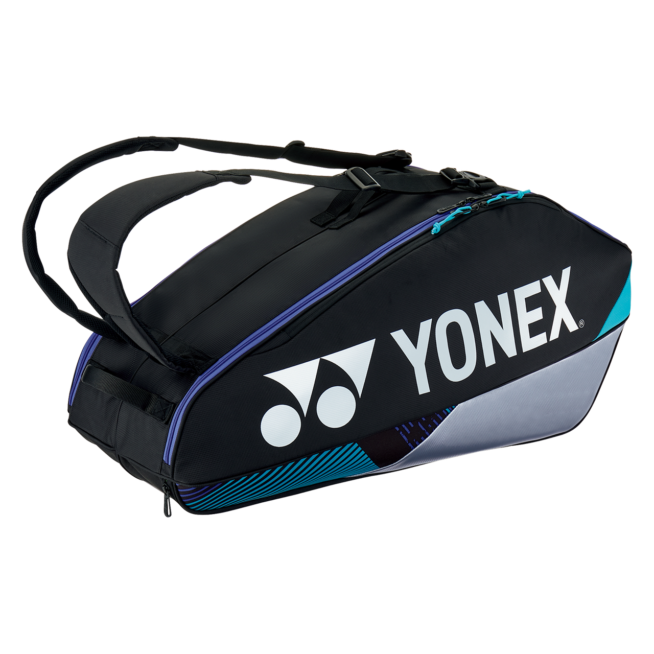 YONEX BA92426EX PRO 6 RACKET BAG - BLACK/SILVER - Badminton