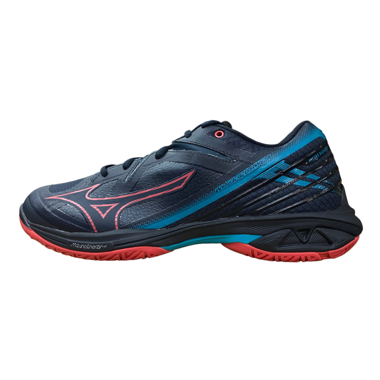 MIZUNO WAVE CLAW 3 WOMENS - BLACK/RED/BLUE - Badminton Supplies S.A.