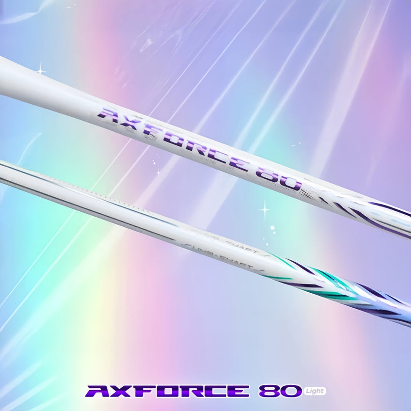 LI-NING AXFORCE 80 LIGHT 4U WHITE/FLOWER BLUE - FREE GRIP