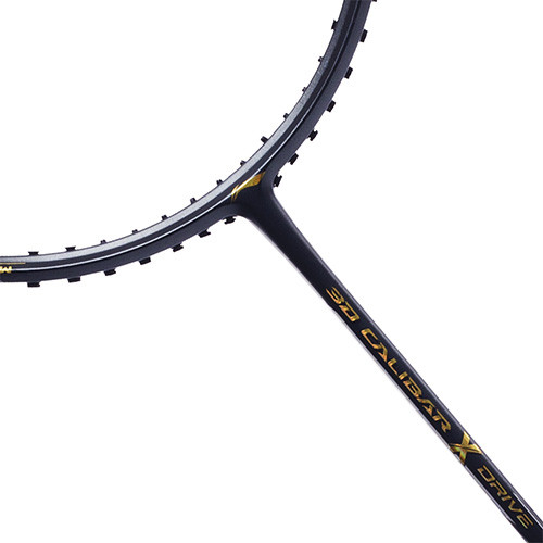 LI-NING 3D CALIBAR X DRIVE DARK GREY/GOLD - FREE GRIP - Badminton