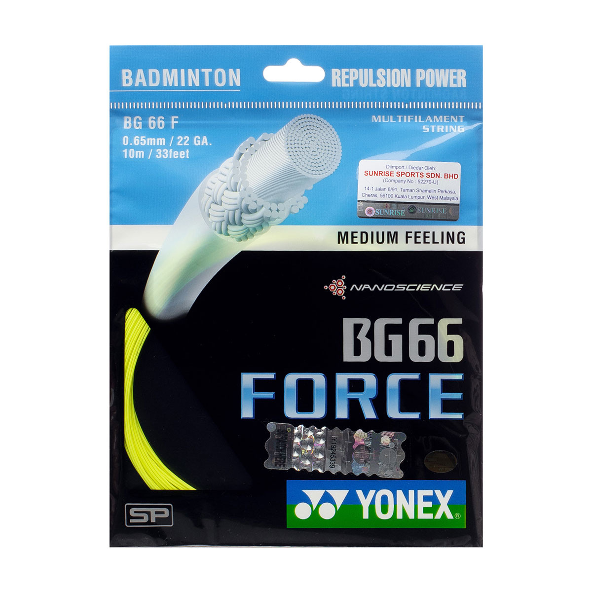 YONEX BG66 FORCE 10m - Badminton Supplies S.A.