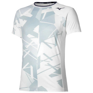 MIZUNO DAYBREAKERS SHADOW GRAPHIC SHIRT - WHITE/GRAY