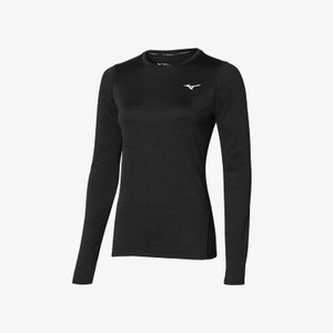 MIZUNO IMPULSE LONG SLEEVE TEE WOMENS - BLACK