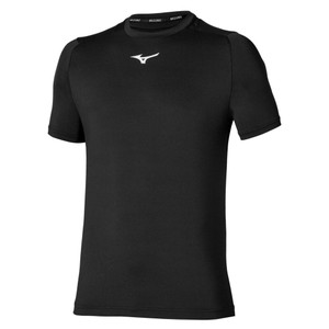 MIZUNO CORE SHORT SLEEVE TEE MENS - BLACKxBLACK