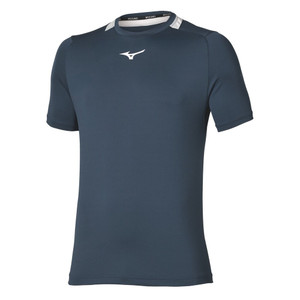 MIZUNO CORE SHORT SLEEVE TEE MENS - INSIGNIA BLUExCLOUDSCAPE