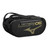 MIZUNO PRO SERIES COMP 6 RACKET BAG - BLACK/GOLD
