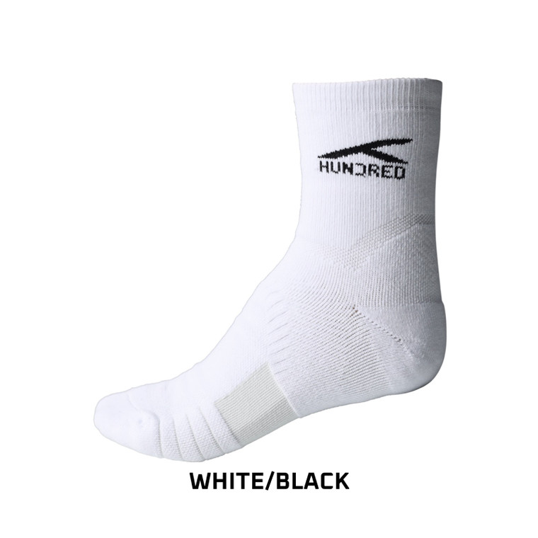 HUNDRED HBAS-2M119  SOCKS - WHITE/BLACK