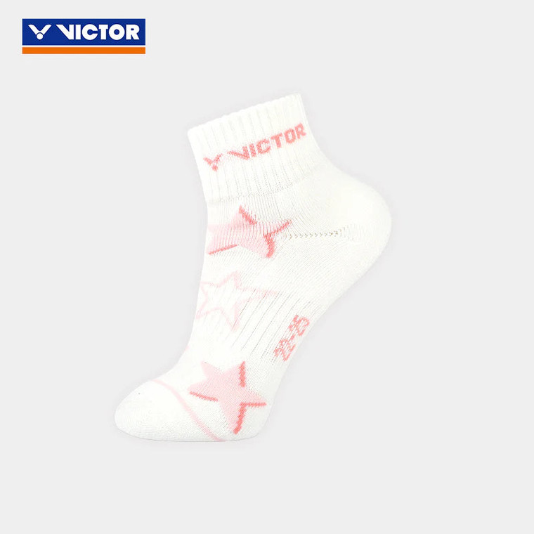 VICTOR HYQ SOCKS SK507HYQ SIZE 22-25CM WHITE/PINK