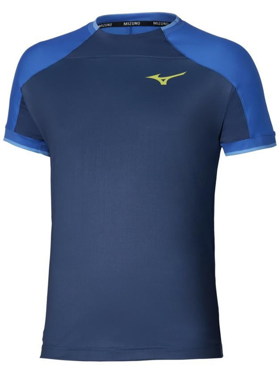 MIZUNO STARGAZER SHADOW GRAPHIC SHIRT - ESTATE BLUE