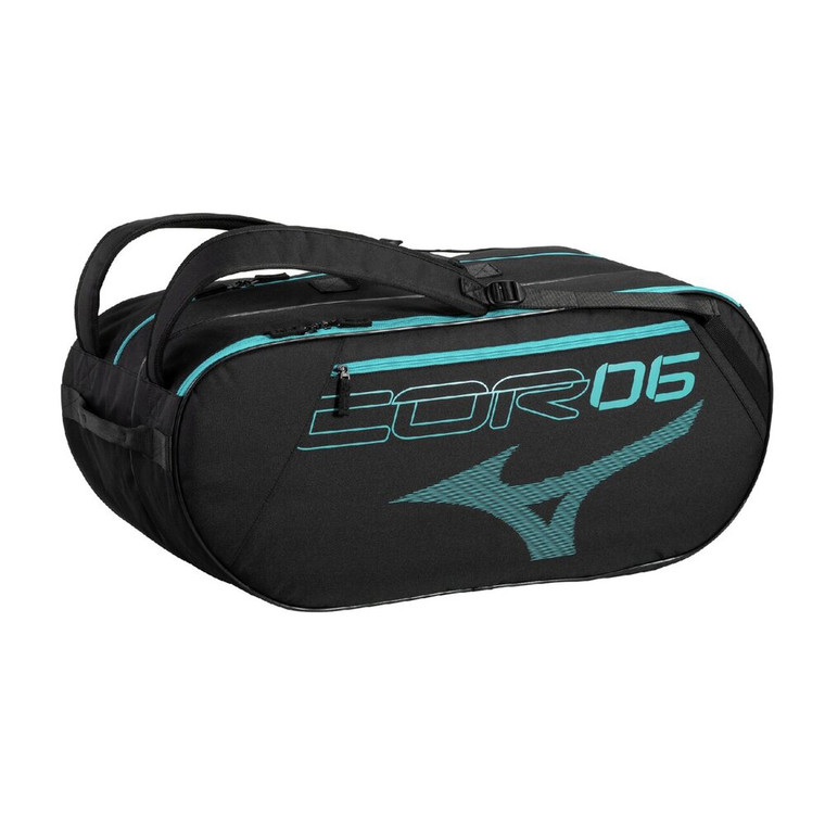 MIZUNO PRO SERIES COMP 6 RACKET BAG - BLACK/BLUE