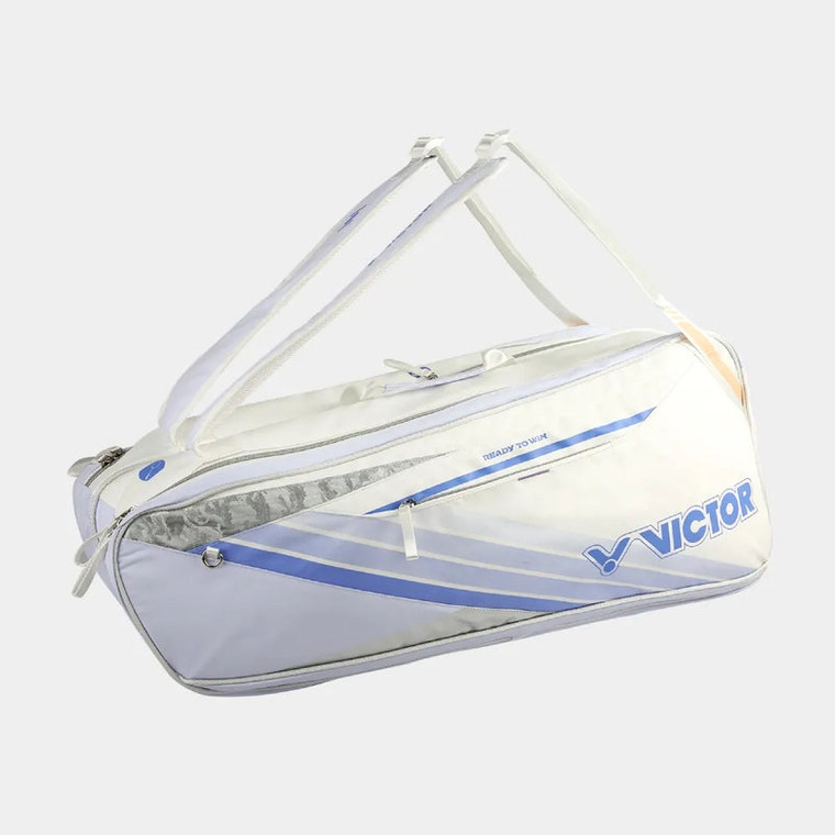 VICTOR DOUBLE RACKET BAG - WHITE/BLUE