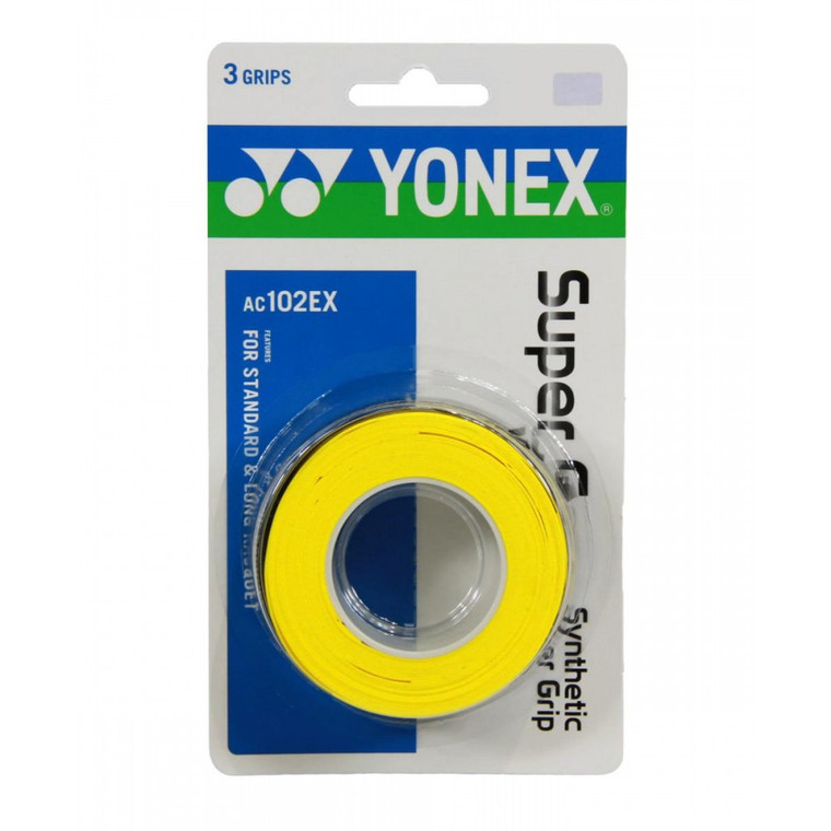 YONEX 3 PACK SUPER GRAP - AC102EX YELLOW