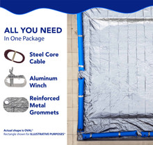 16'x32' Premium Pro-Shield Oval Above Ground Winter Pool Cover thumbnail 3