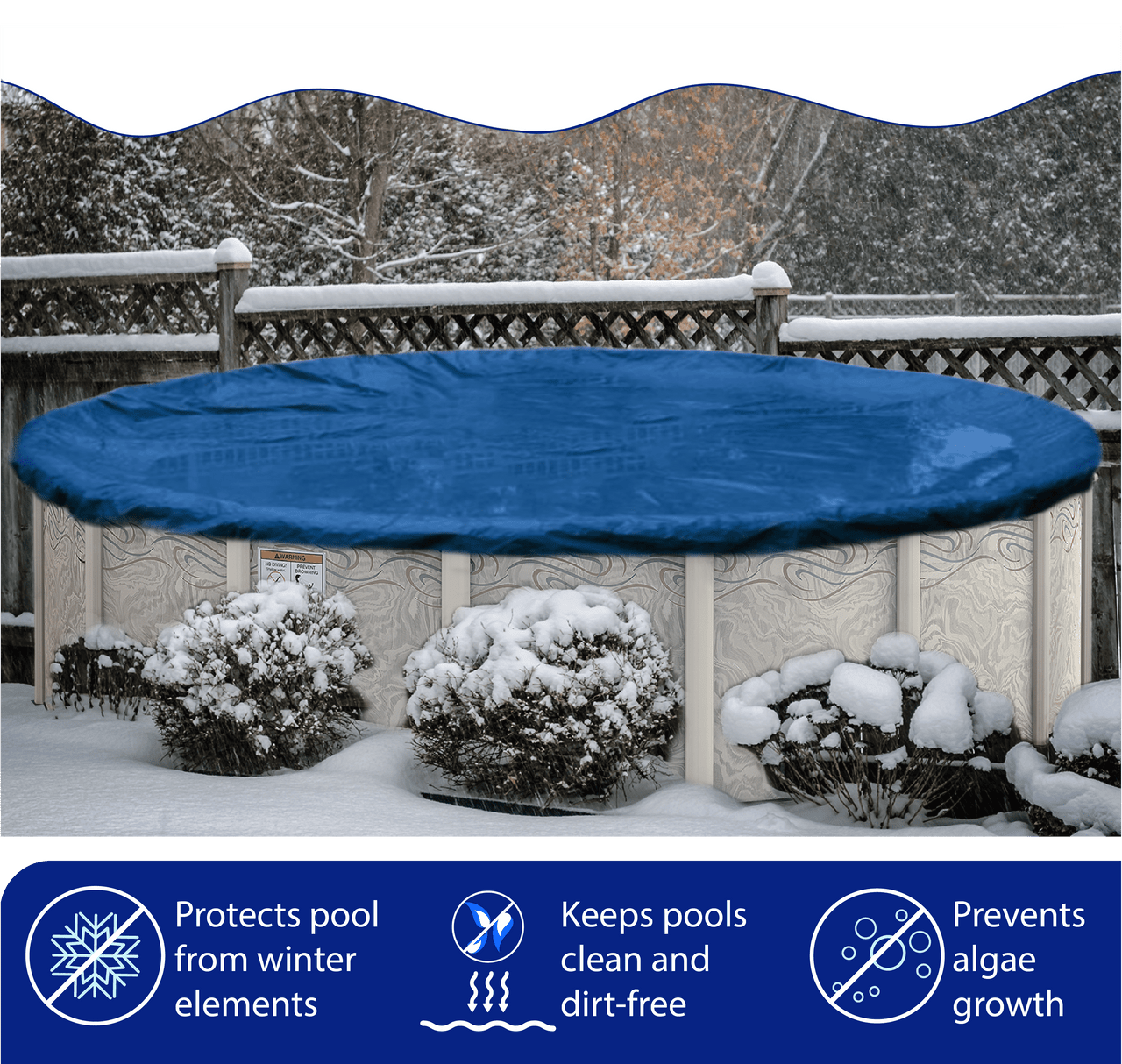 21' Standard Pro-Shield Round Above Ground Winter Pool Cover