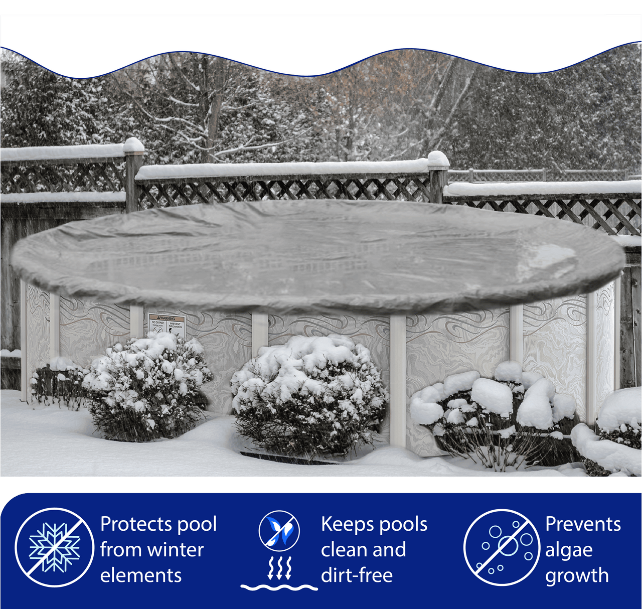 24' Round Premium Pro-Shield Above Ground Winter Pool Cover
