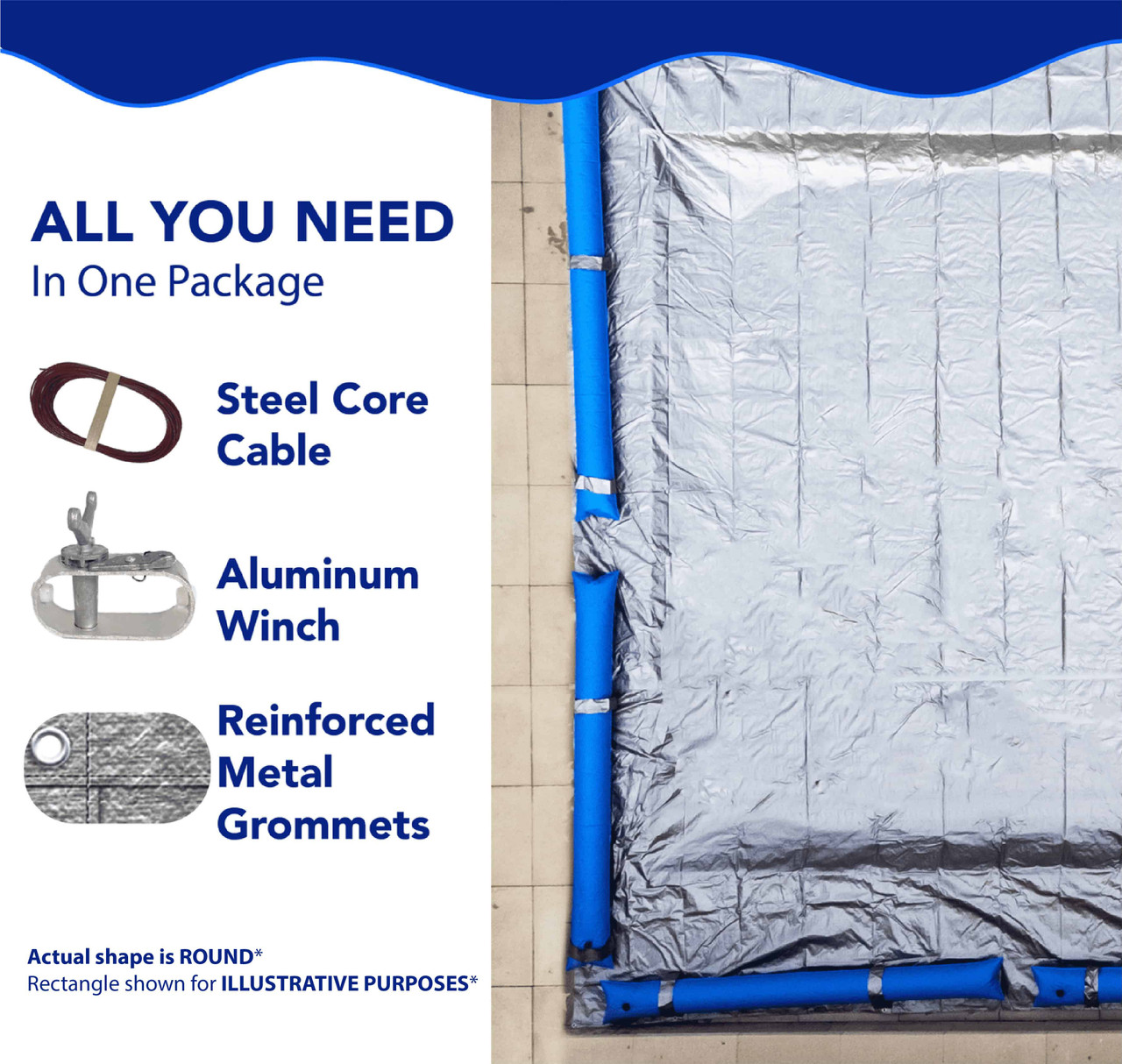 24' Round Premium Pro-Shield Above Ground Winter Pool Cover