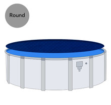 15' Round Premium Black and Blue Solar Pool Blanket thumbnail 2