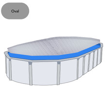 15' x 30' Oval Clear Deluxe Solar Pool Blanket thumbnail 3