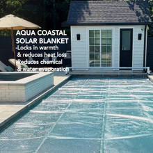 16' x 32' Oval Clear Deluxe Solar Pool Blanket thumbnail 3