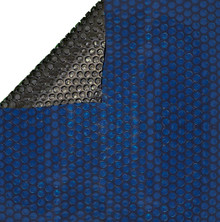 24' Round Premium Black and Blue Solar Pool Blanket thumbnail 1