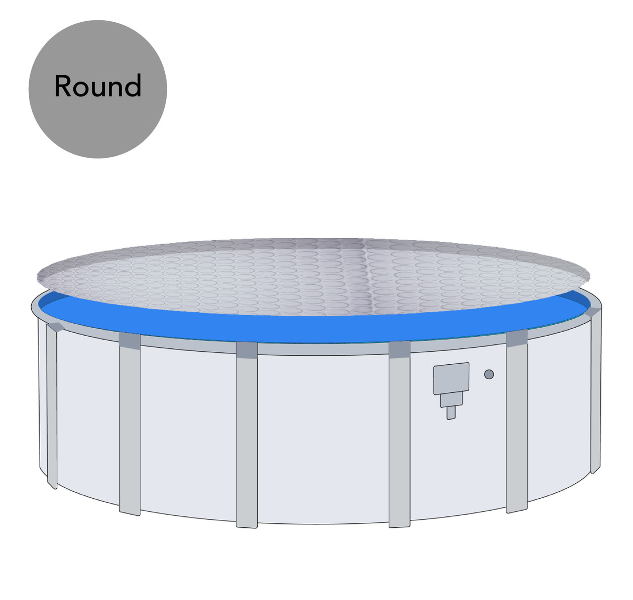 30' Round Clear Deluxe Solar Pool Blanket