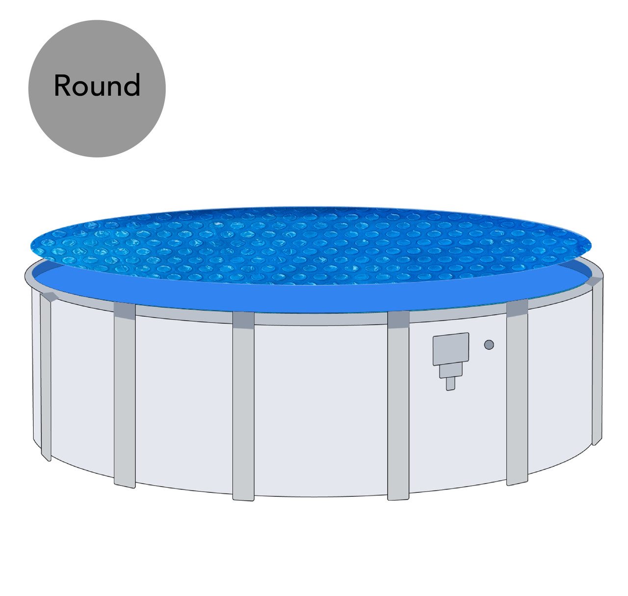 30' Round Deluxe Blue Above Ground Pool Solar Blanket