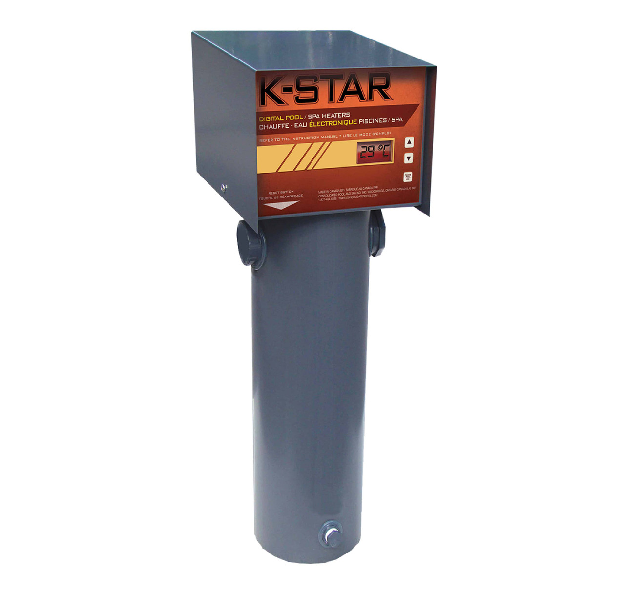 K-Star 10KW (65,000 L) Digital Salt Water Friendly Electric Pool/Spa Heater