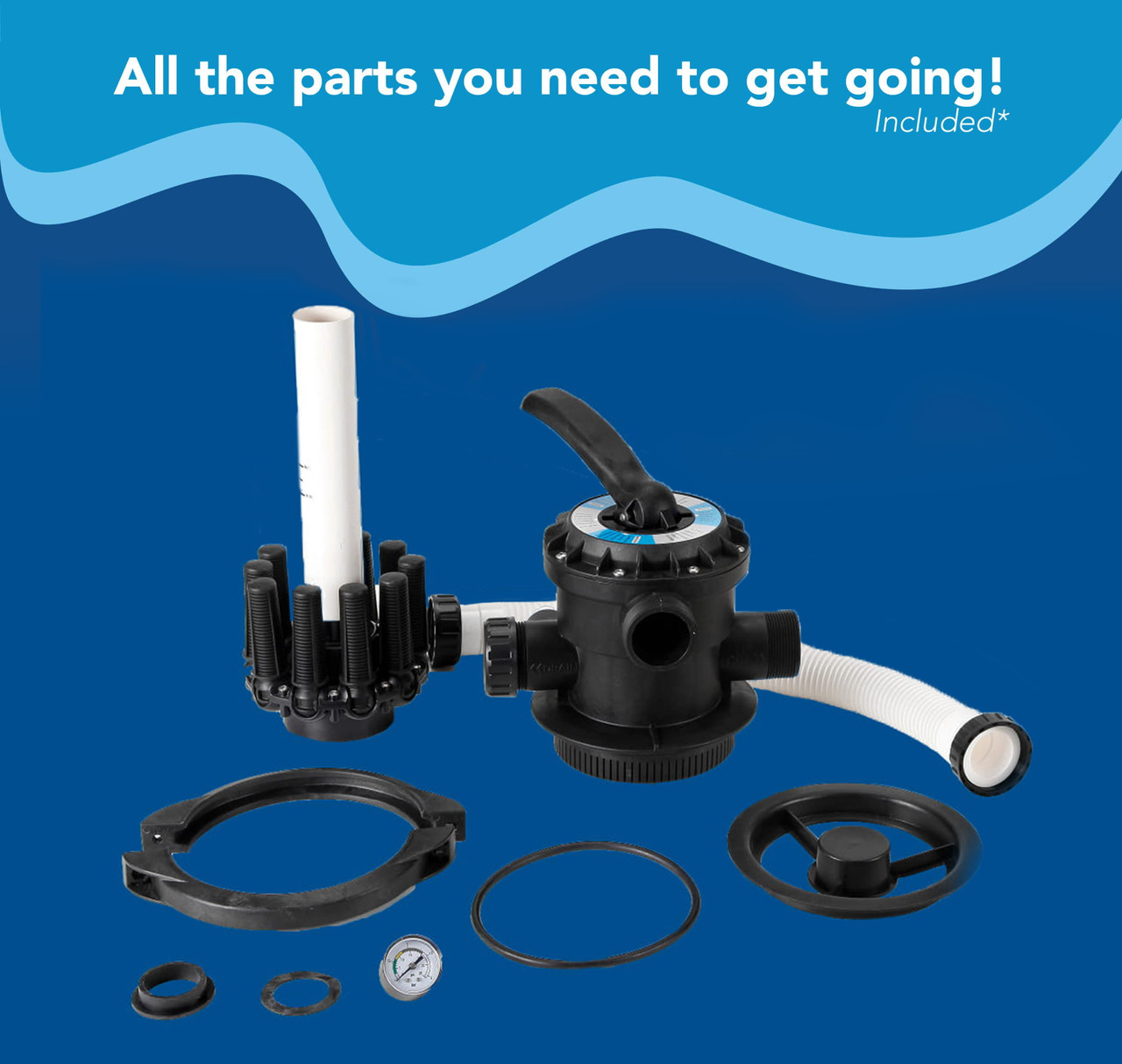 Aqua Coastal 14" Sand Filter/ 0.6 HP Pump, Above Ground System