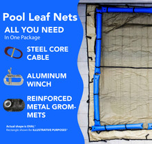 Aqua Coastal 12'x24' Oval Leaf Net Above Ground Pool Cover thumbnail 2