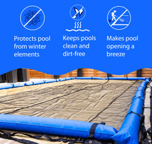 Aqua Coastal 18' Round Leaf Net Above Ground Pool Cover thumbnail 4