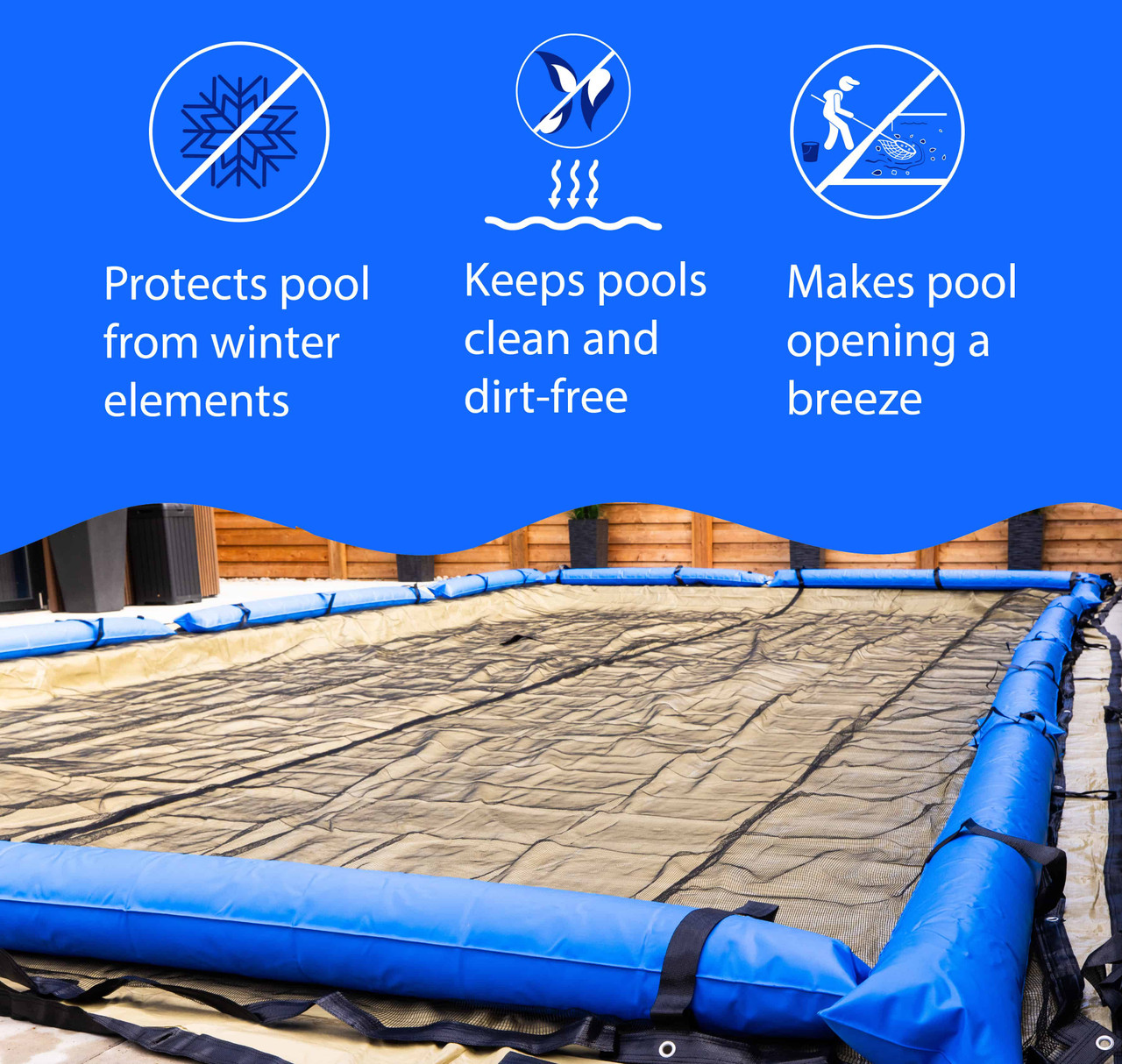 Aqua Coastal 16'x25' Oval Leaf Net Above Ground Pool Cover