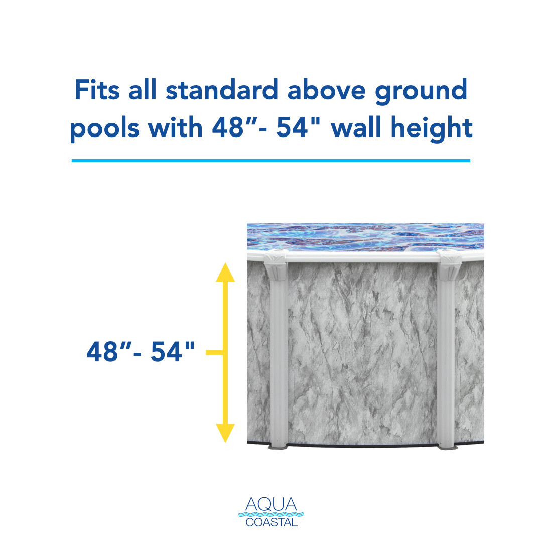 12' x 18' Oval Aruba, Unibead Above Ground Pool Liner, 52" Wall