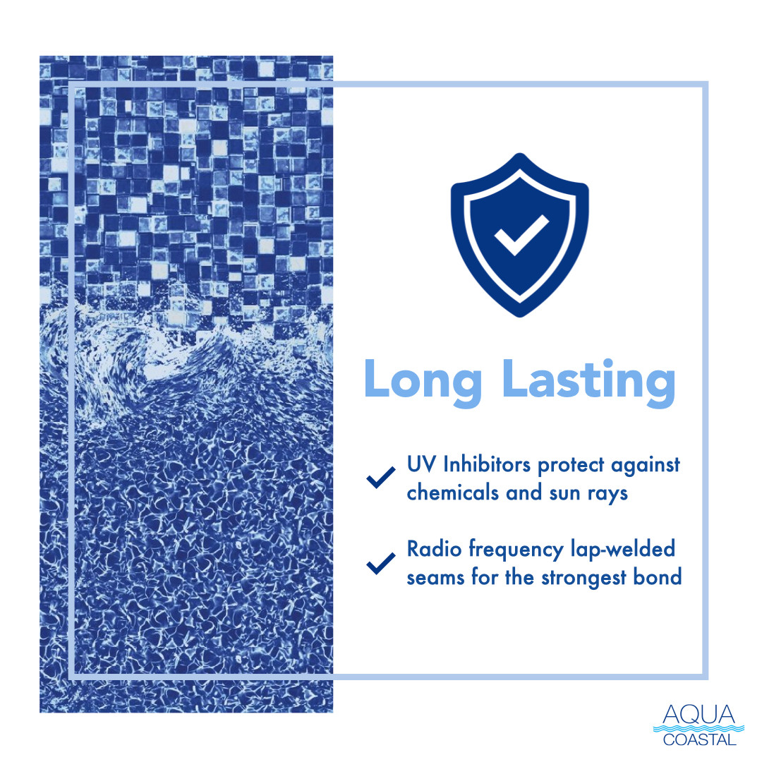 18' x 33' Oval Bali, Unibead Above Ground Pool Liner, 54" Wall