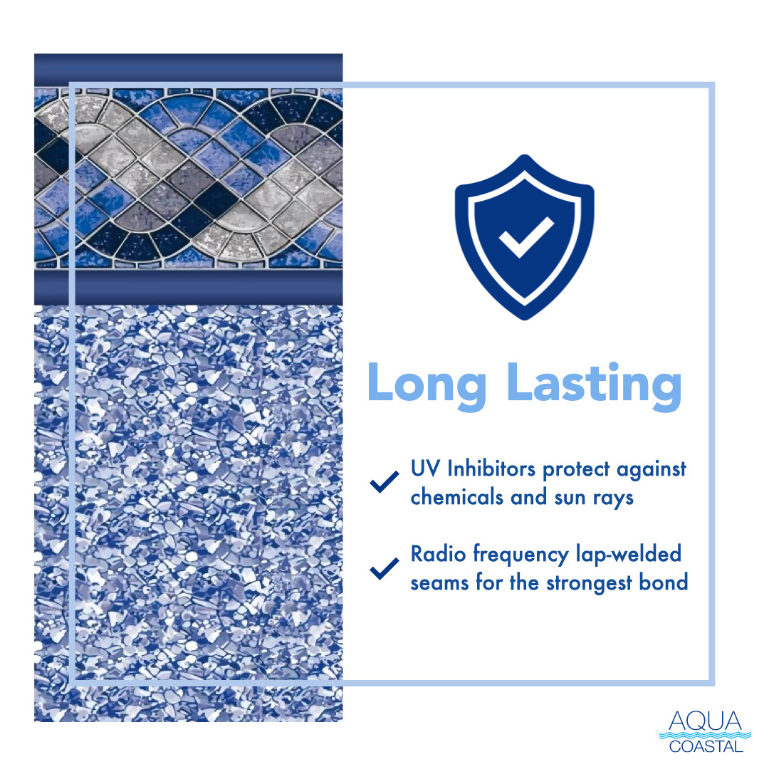 15' Round Panama, Unibead Above Ground Pool Liner, 52" Wall