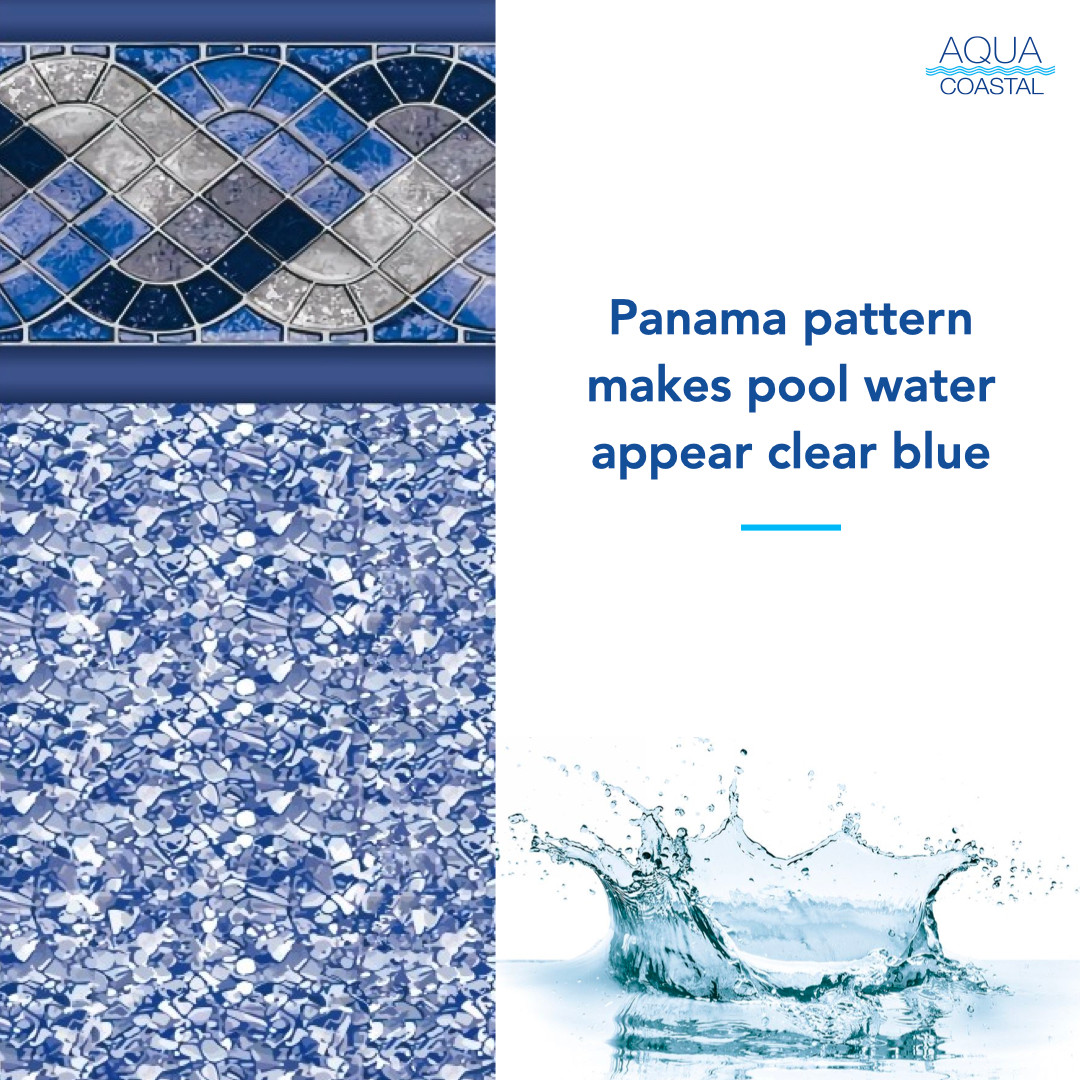 15' Round Panama, Unibead Above Ground Pool Liner, 52" Wall