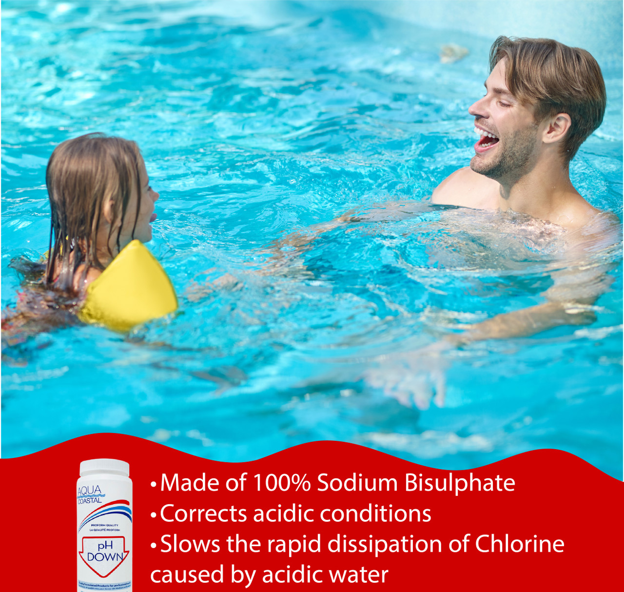 pH Down Pool Water Balancer for Pools and Above Ground Pools
