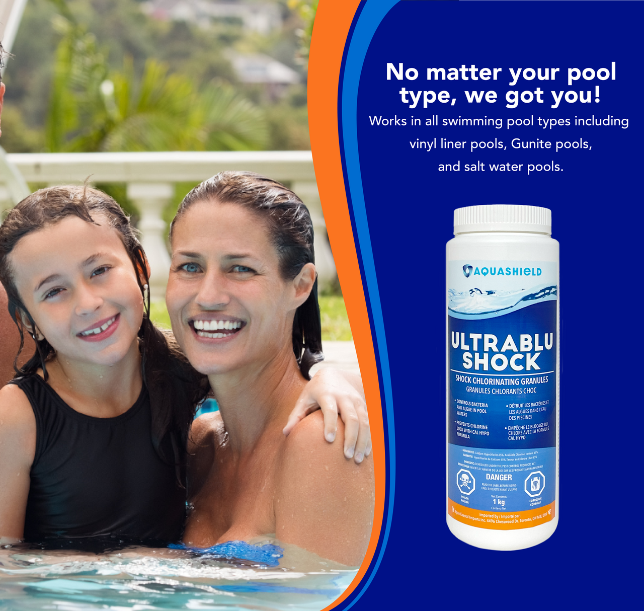 Chlorine Pool Shock and Super Chlorinator 2kg Granules