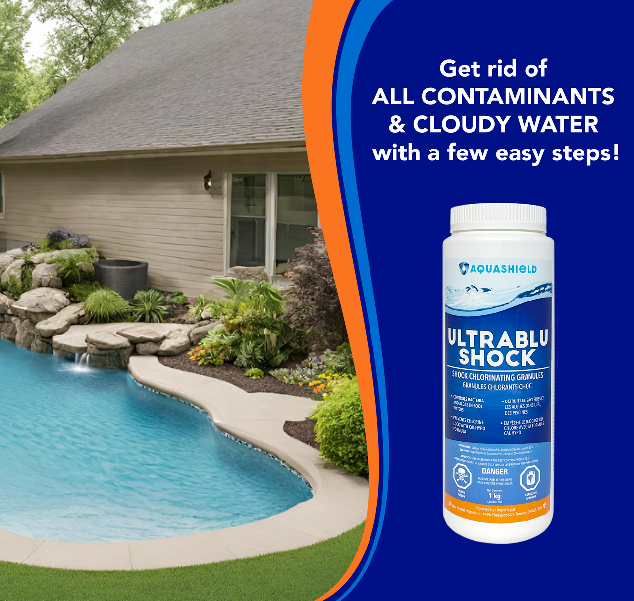 Chlorine Pool Shock and Super Chlorinator 2kg Granules