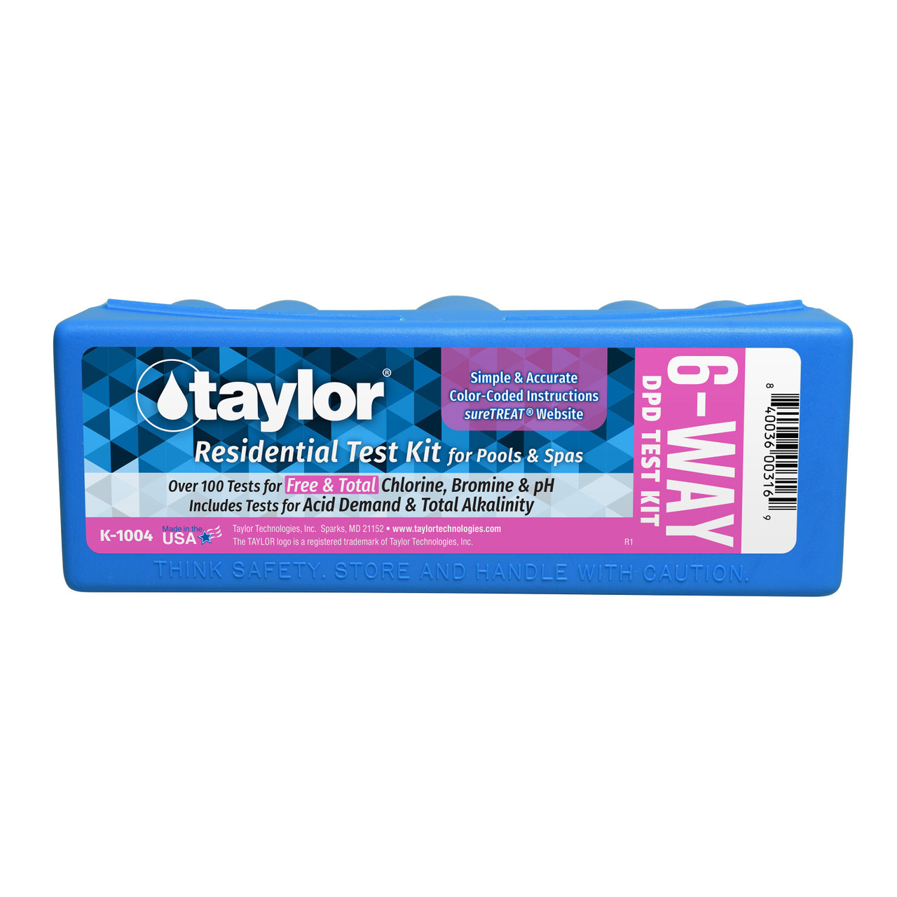 Taylor K-1004 Professional 6 Way Pool Water Test Kit